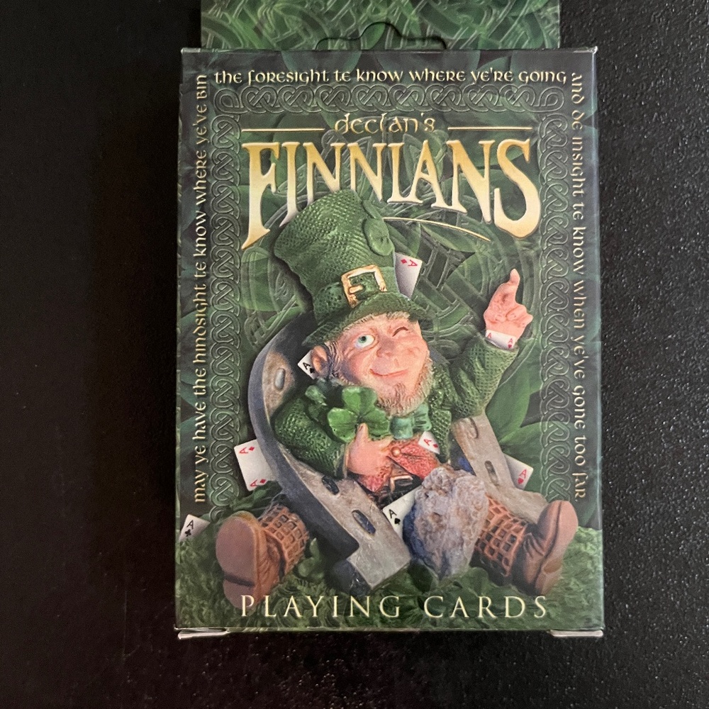 Declan’s Finnians Playing Cards in Original Box Complete Like New. From Ireland.